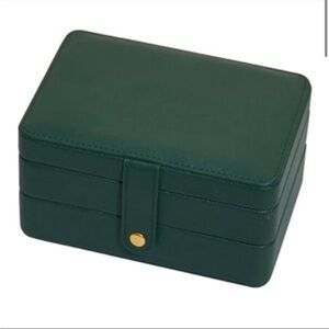 Green Jewelry Box with Gold Button